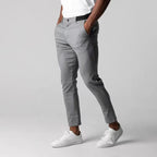 Pantalon chino homme extensible, coupe ajustée, six coloris, gris