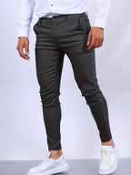 Pantalon chino homme coupe slim, huit coloris, du XS au 3XL, gris