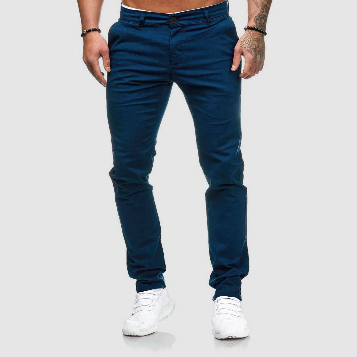 Pantalon chino homme coupe ajustée, quatre coloris, du S au 2XL