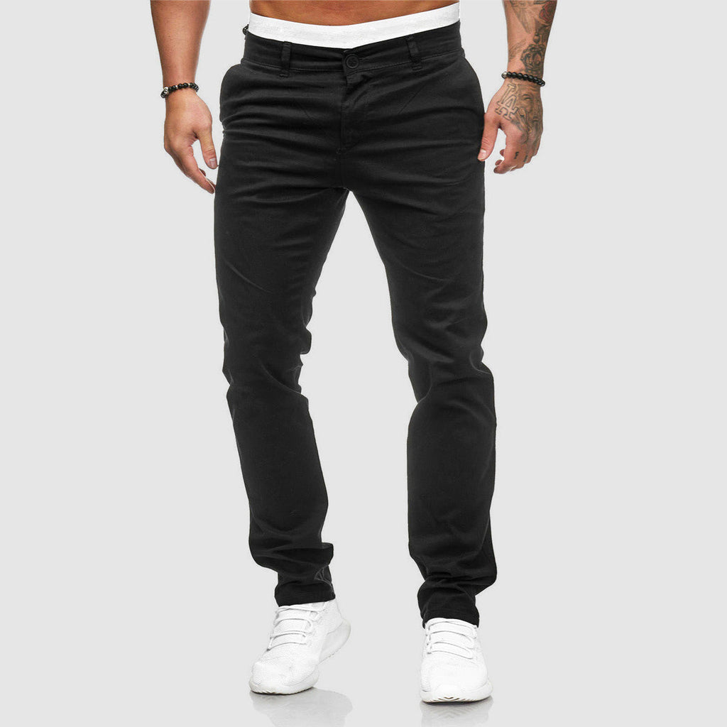 Pantalon chino homme coupe ajustée, quatre coloris, du S au 2XL