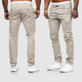 Pantalon chino homme coupe ajustée, quatre coloris, du S au 2XL, kaki