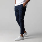 Pantalon court homme coupe slim, gris ou bleu marine