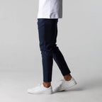 Pantalon court homme coupe slim, gris ou bleu marine