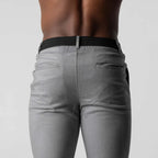 Pantalon court homme coupe slim, gris ou bleu marine