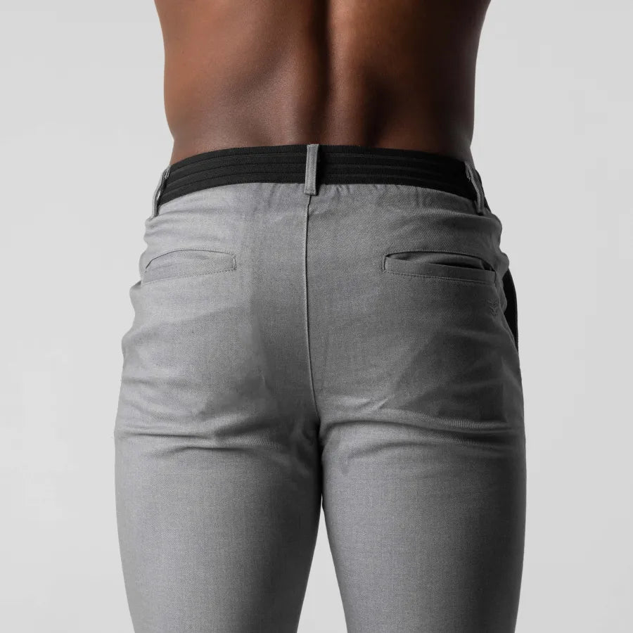 Pantalon court homme coupe slim, gris ou bleu marine