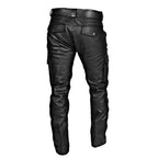 Pantalon homme noir style motard, du S au 4XL