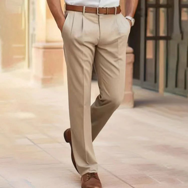 Pantalon habillé homme, bleu foncé, noir ou beige, du XS au 4XL, beige