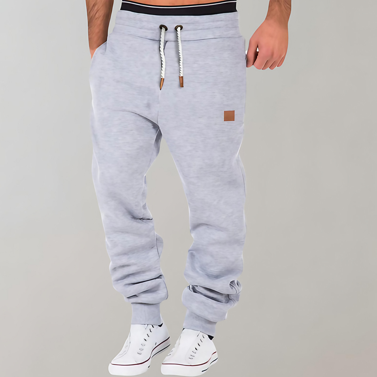 Pantalon de jogging homme, cinq coloris, du S au 3XL, gris