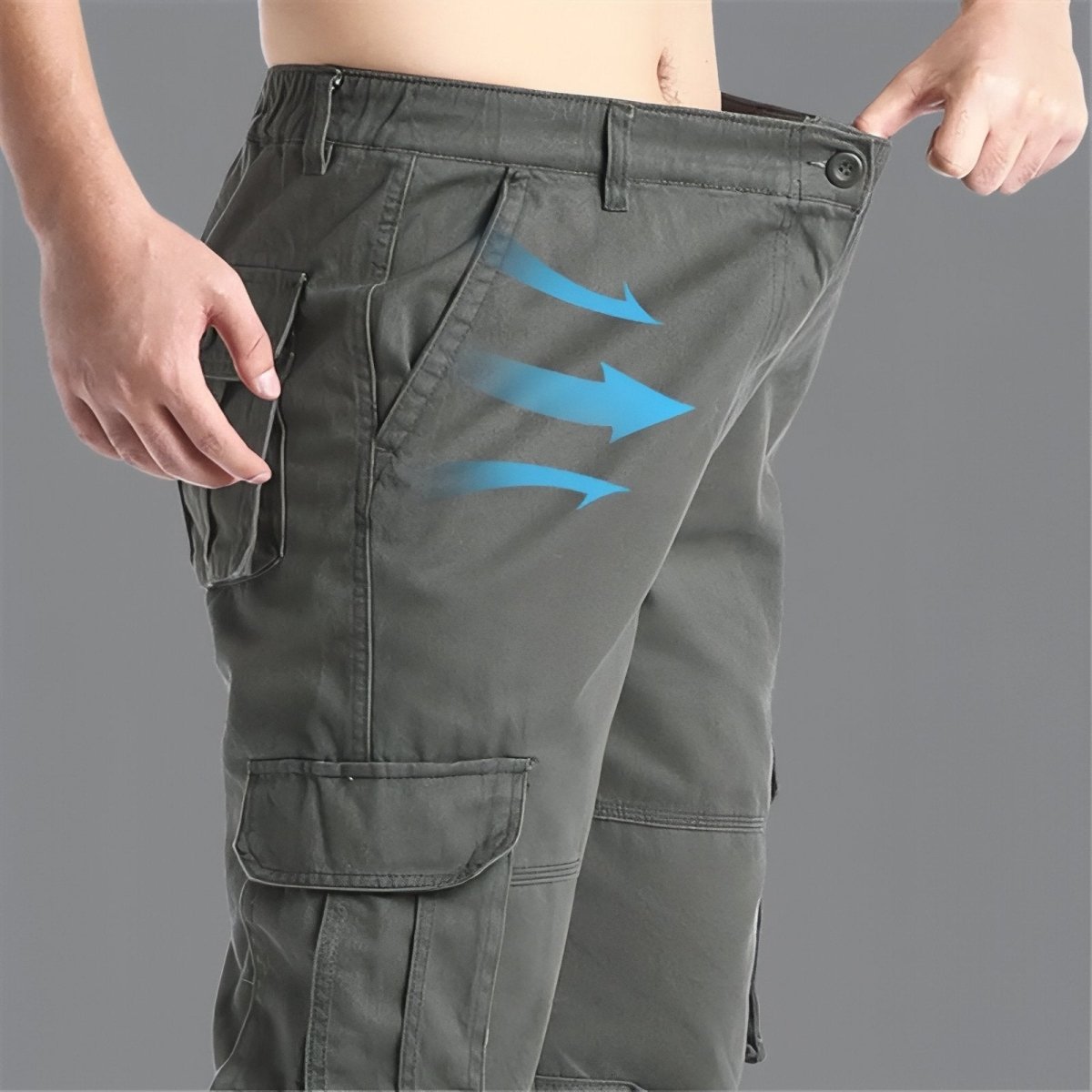 Pantalon de randonnée homme à poches cargo, du M au 5XL