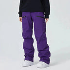 Pantalon de ski homme imperméable, taille élastiquée, du S au 2XL, violet