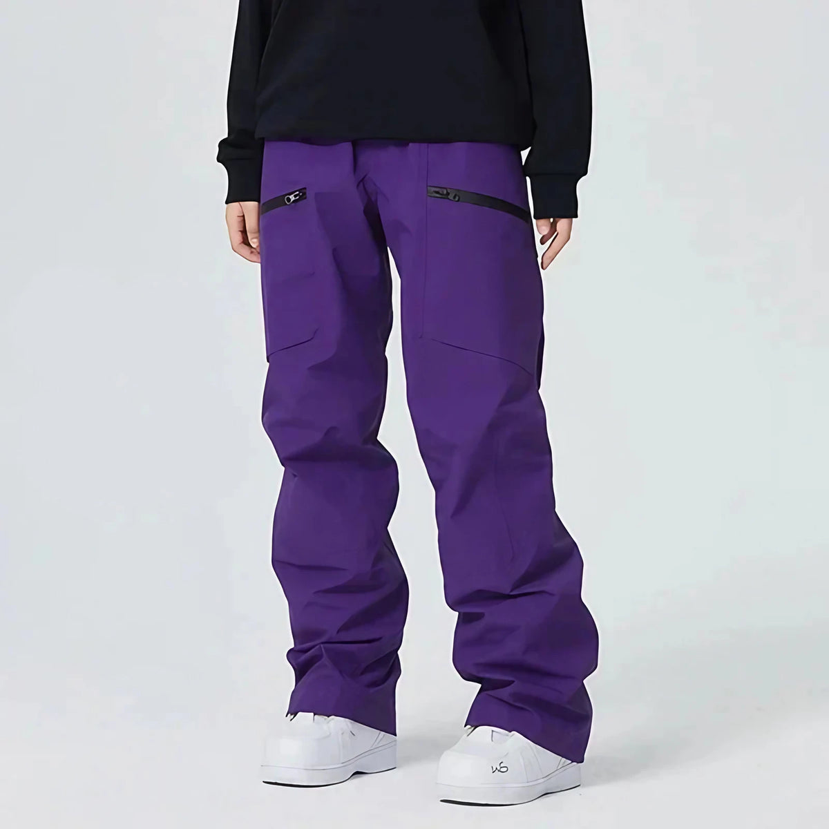 Pantalon de ski homme imperméable, taille élastiquée, du S au 2XL, violet