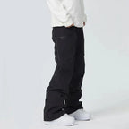 Pantalon de ski homme imperméable, taille élastiquée, du S au 2XL, noir