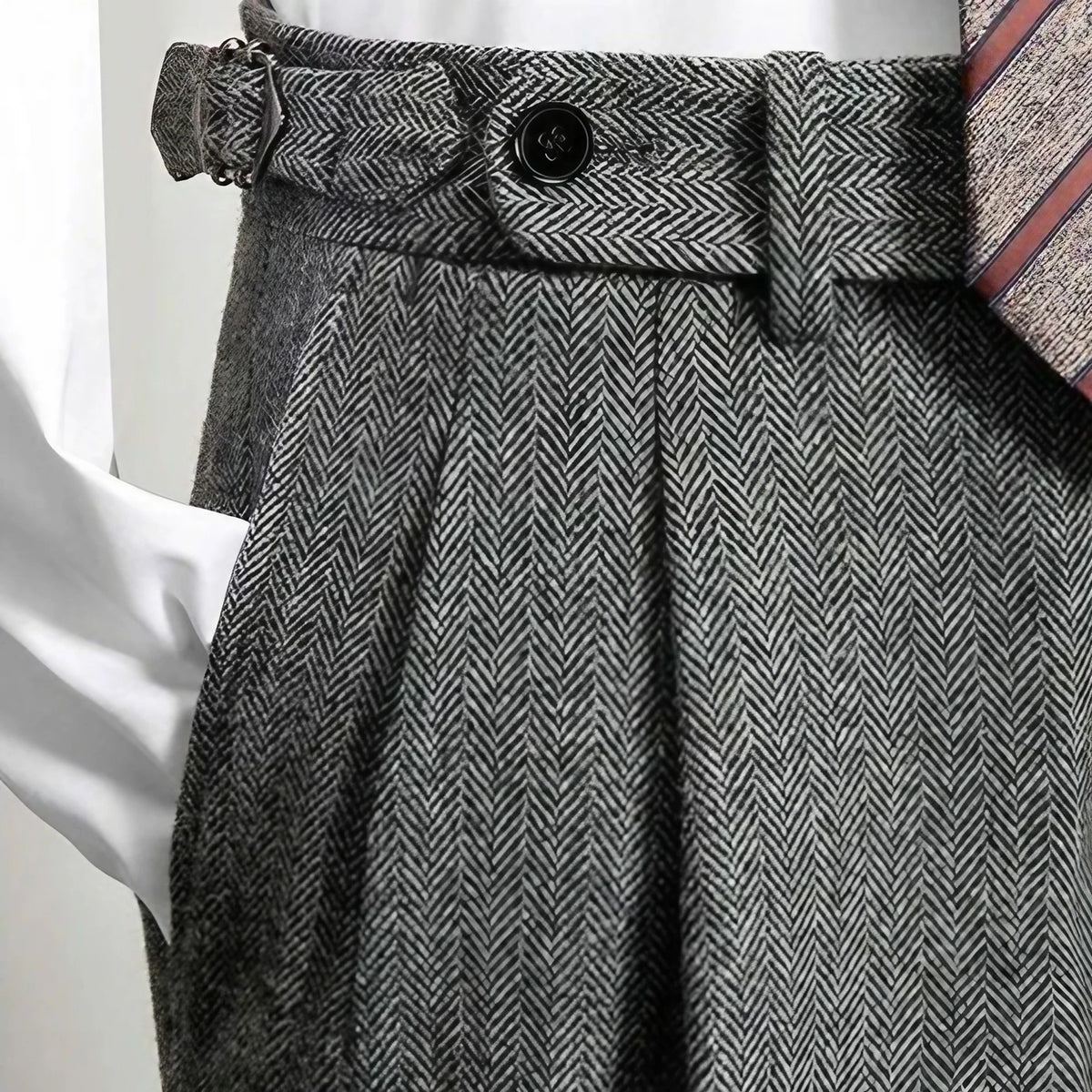 Pantalon homme slim à ceinture intégrée, gris, marron ou bleu, gris
