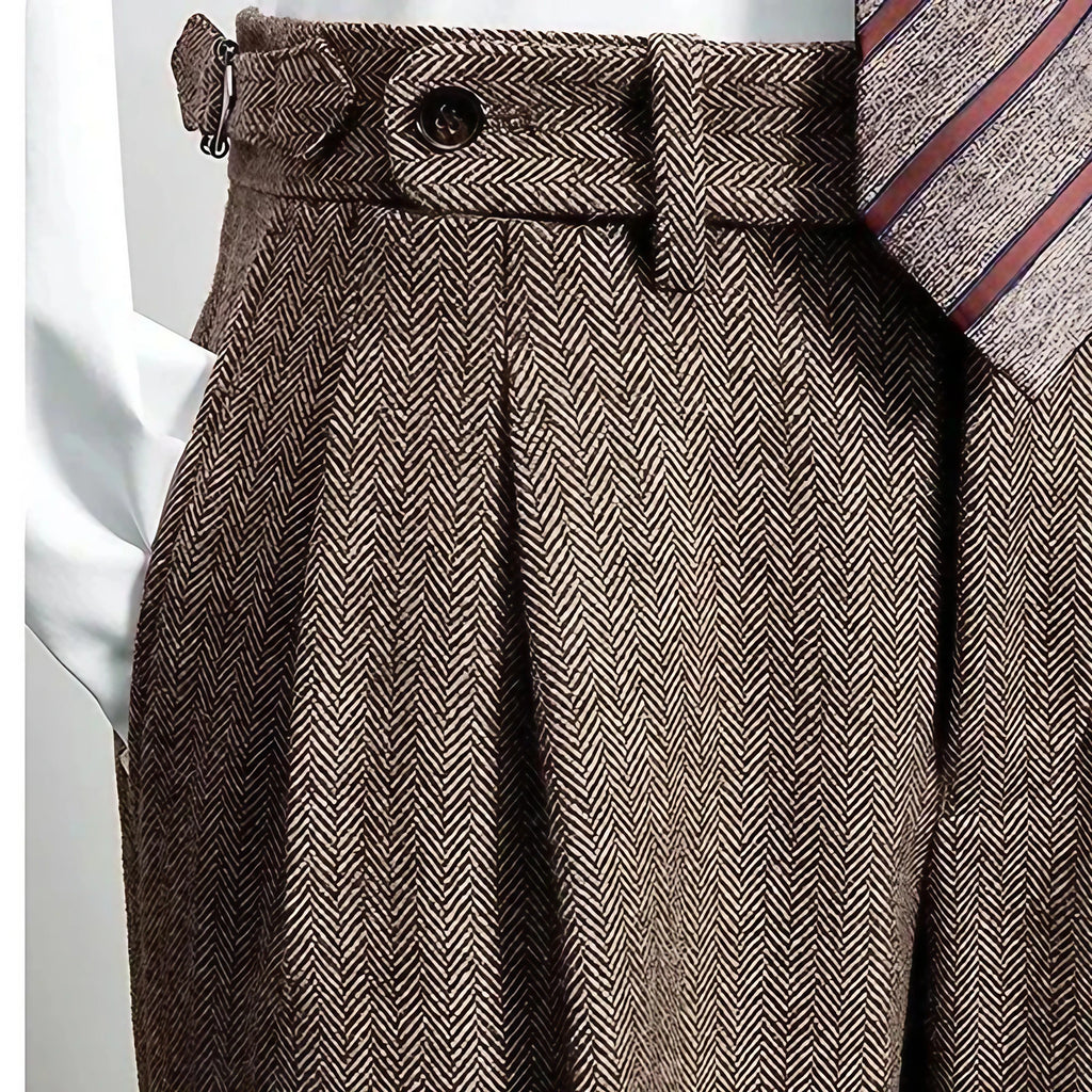 Pantalon homme slim à ceinture intégrée, gris, marron ou bleu, marron