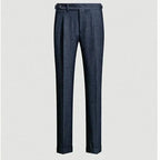 Pantalon homme slim à ceinture intégrée, gris, marron ou bleu