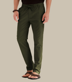 Pantalon d'été homme à taille élastique, huit coloris, du S au 3XL, vert armée