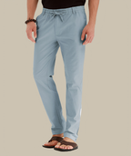 Pantalon d'été homme à taille élastique, huit coloris, du S au 3XL, bleu ciel