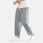 Pantalon décontracté homme, coupe droite, taille ajustable