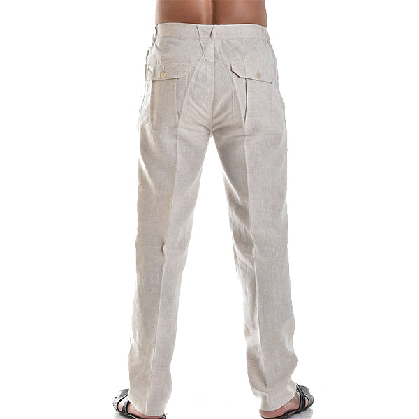 Pantalon d'été homme ample, taille élastique, longueur cheville