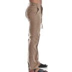 Pantalon d'été homme ample, taille élastique, longueur cheville