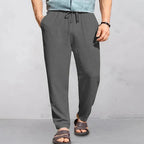Pantalon d'été homme léger, coupe décontractée, sept coloris, gris