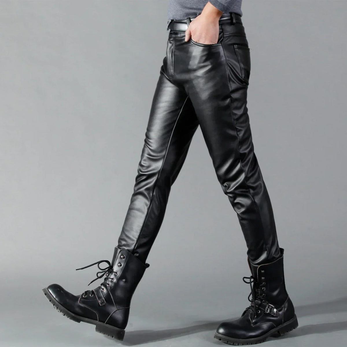 Pantalon noir homme coupe ajustée, tailles 28 à 40
