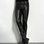 Pantalon noir homme coupe ajustée, du XS au 2XL