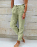 Pantalon ample femme pour l'été, cinq coloris, du XS au 3XL, vert