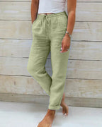 Pantalon ample femme pour l'été, cinq coloris, du XS au 3XL, vert