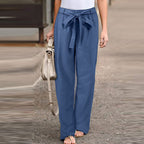 Pantalon femme coupe ajustée, cinq coloris, du S au 5XL, bleu