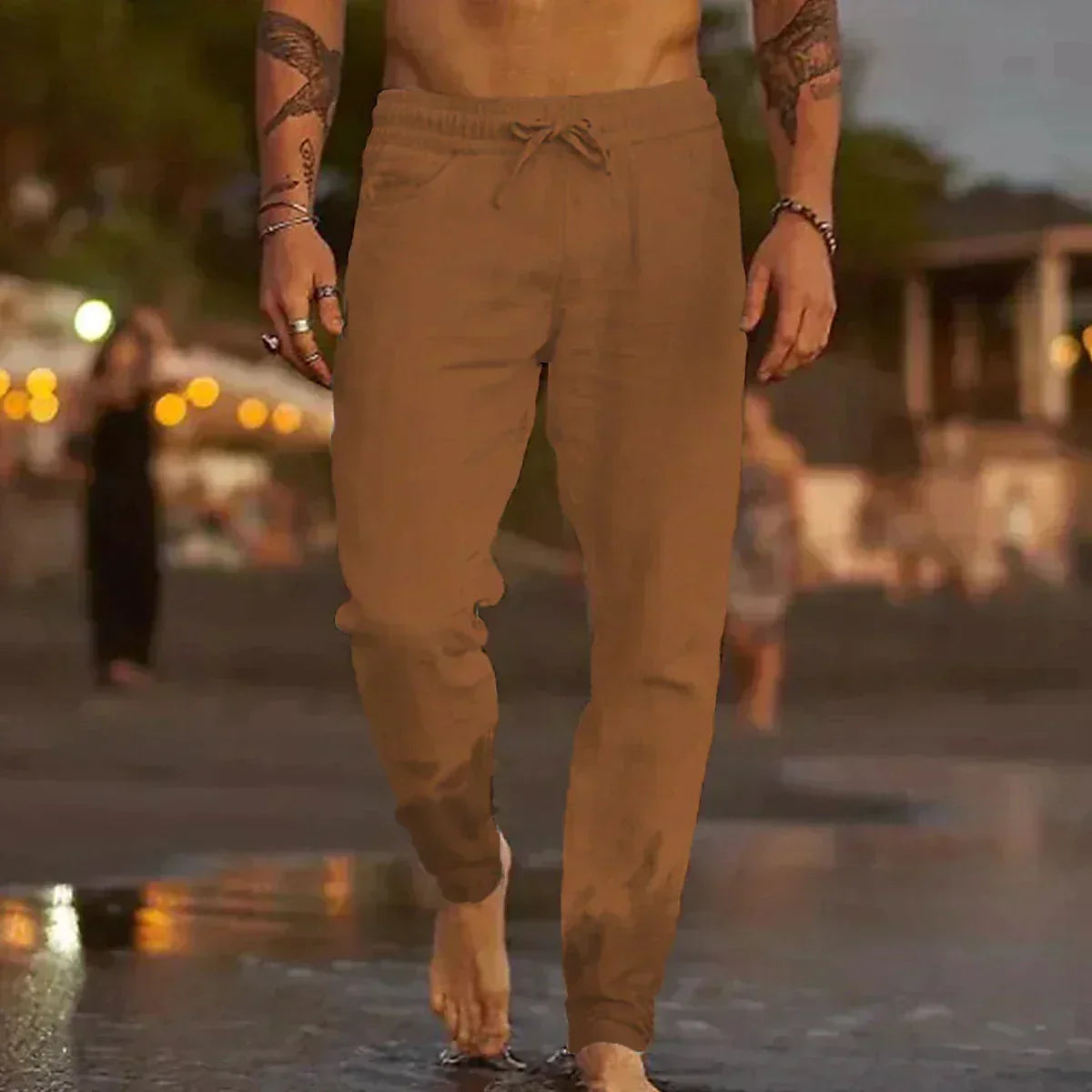 Pantalon homme coupe décontractée, sept coloris, du XS au 4XL