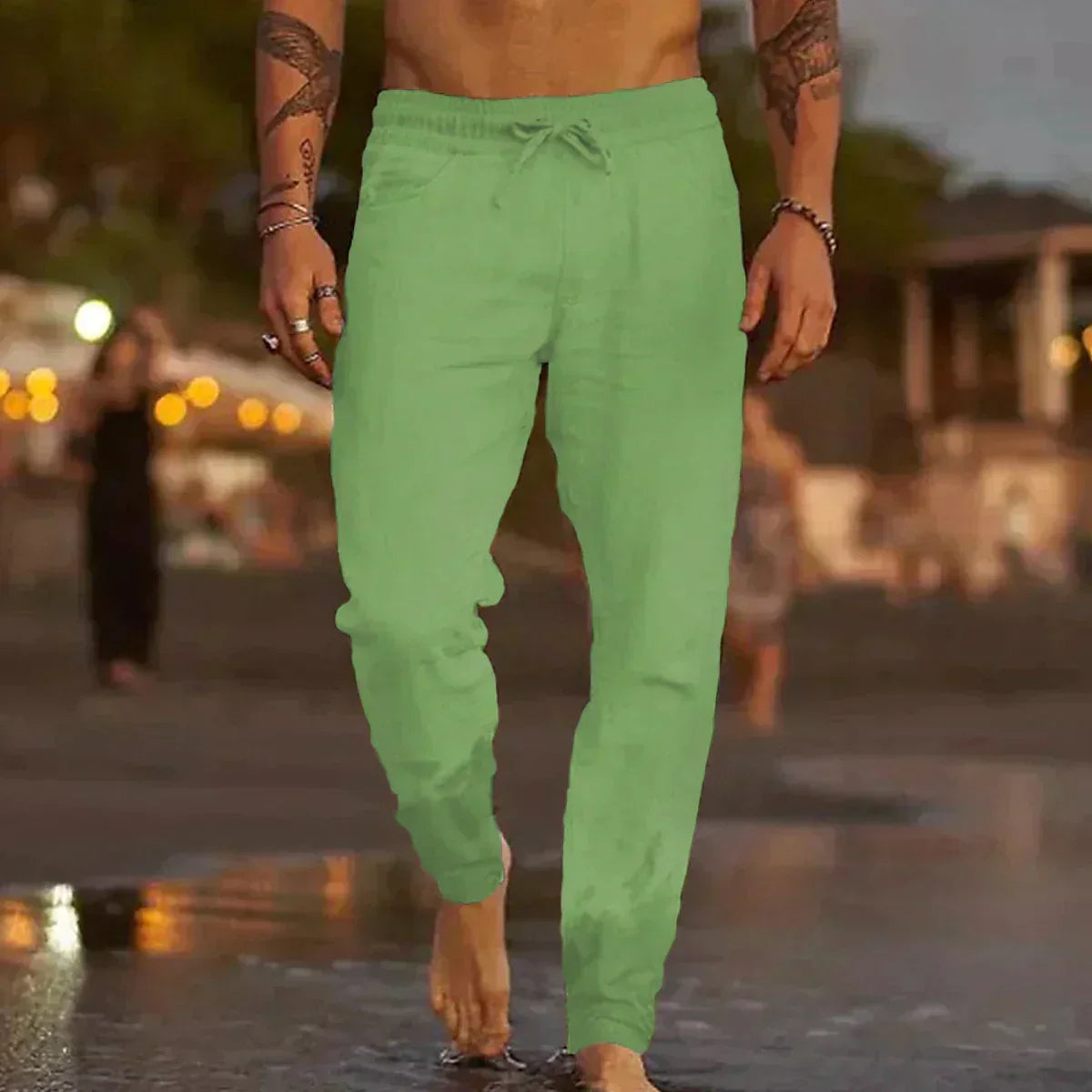 Pantalon homme coupe décontractée, sept coloris, du XS au 4XL