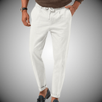 Pantalon homme léger et épuré, six coloris, du S au 3XL, blanc