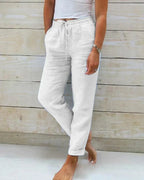 Pantalon femme pour l'été, cinq coloris, du XS au 4XL, blanc