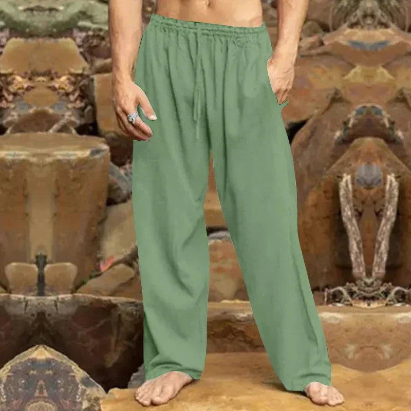 Pantalon de loisirs homme coupe ajustée, sept coloris, S au 3XL, vert