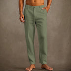 Pantalon d'été homme léger, coupe décontractée, neuf coloris, vert