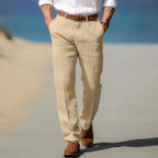 Pantalon d'été homme léger, coupe décontractée, sept coloris, kaki