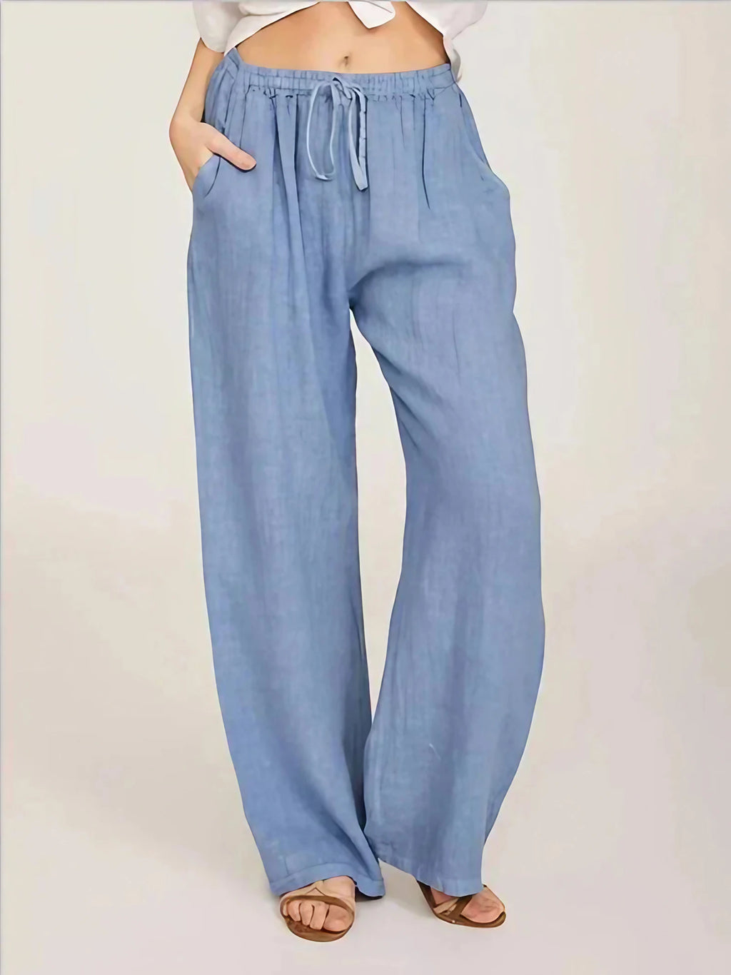 Pantalon habillé femme, coupe féminine, du S au 3XL, bleu