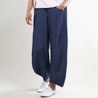 Pantalon d'été femme léger, coupe décontractée, du S au 2XL, bleu