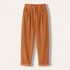 Pantalon femme en tissu côtelé, quatre coloris, du S au 3XL, orange