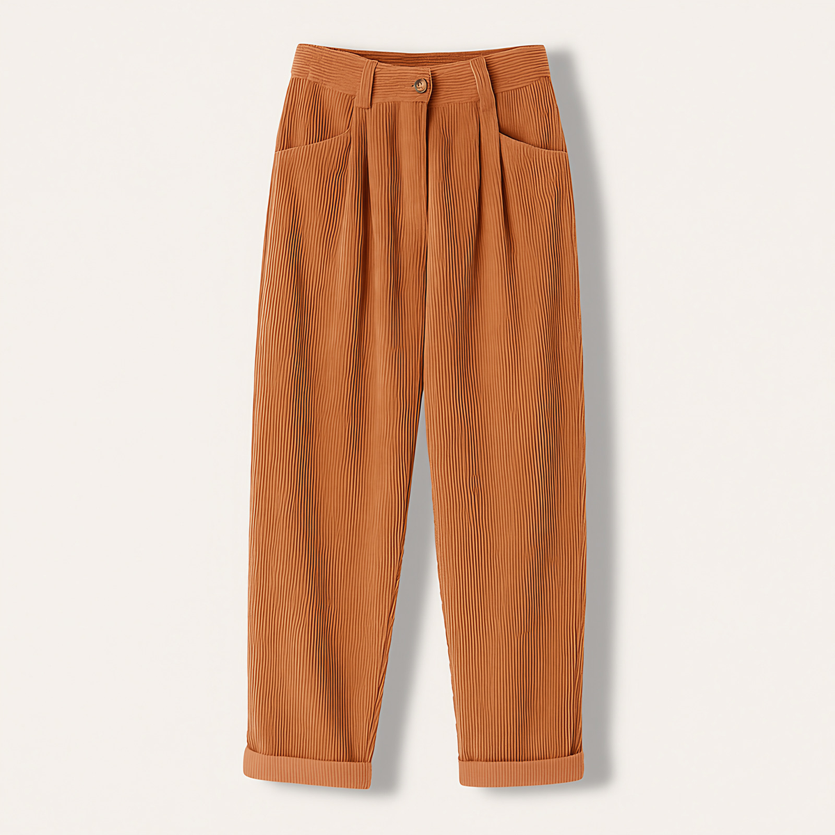 Pantalon femme en tissu côtelé, quatre coloris, du S au 3XL, orange