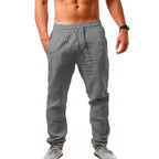 Pantalon fluide homme léger, uni, sept coloris, du S au 3XL, gris