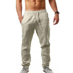 Pantalon fluide homme léger, uni, sept coloris, du S au 3XL, kaki