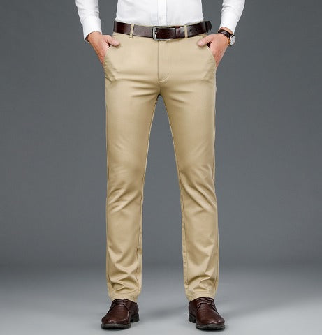 Pantalon habillé homme coupe droite, trois coloris, du 28 au 40