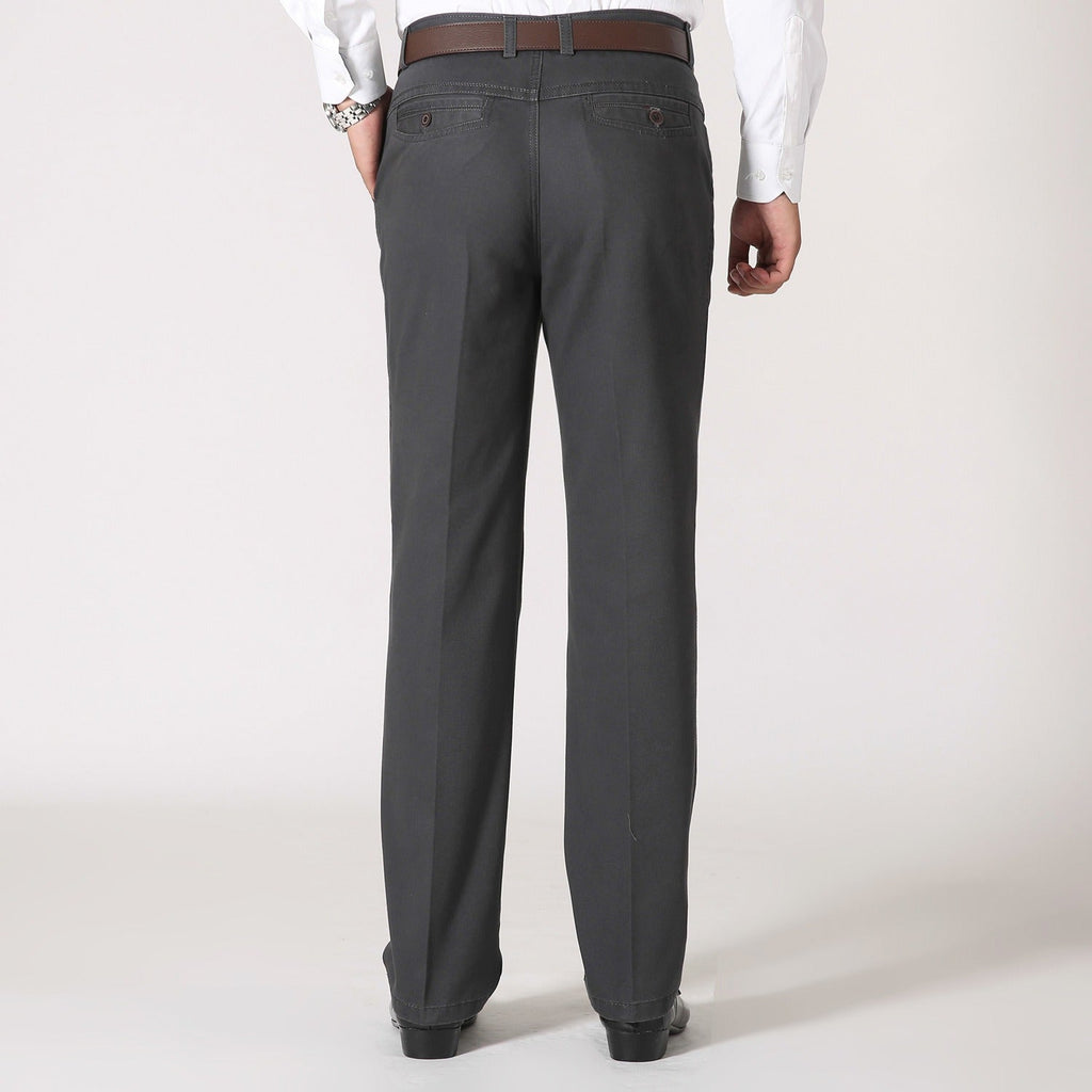 Pantalon habillé homme coupe droite, gris, gris clair ou kaki