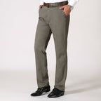 Pantalon habillé homme coupe droite, gris, gris clair ou kaki, gris clair