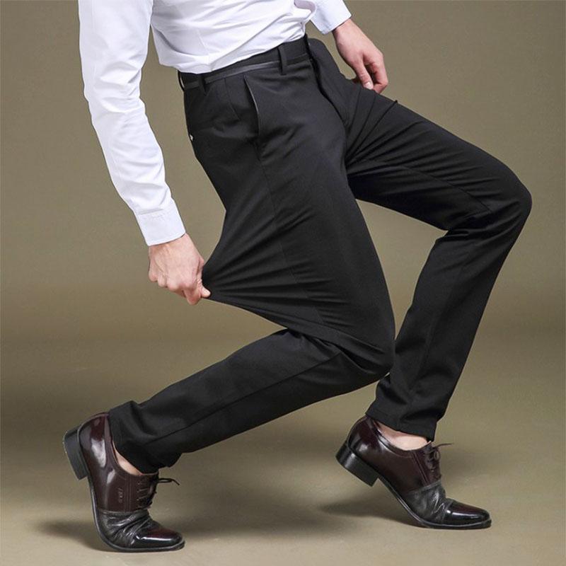 Pantalon homme ajusté extensible, taille mi-haute, du 29 au 42
