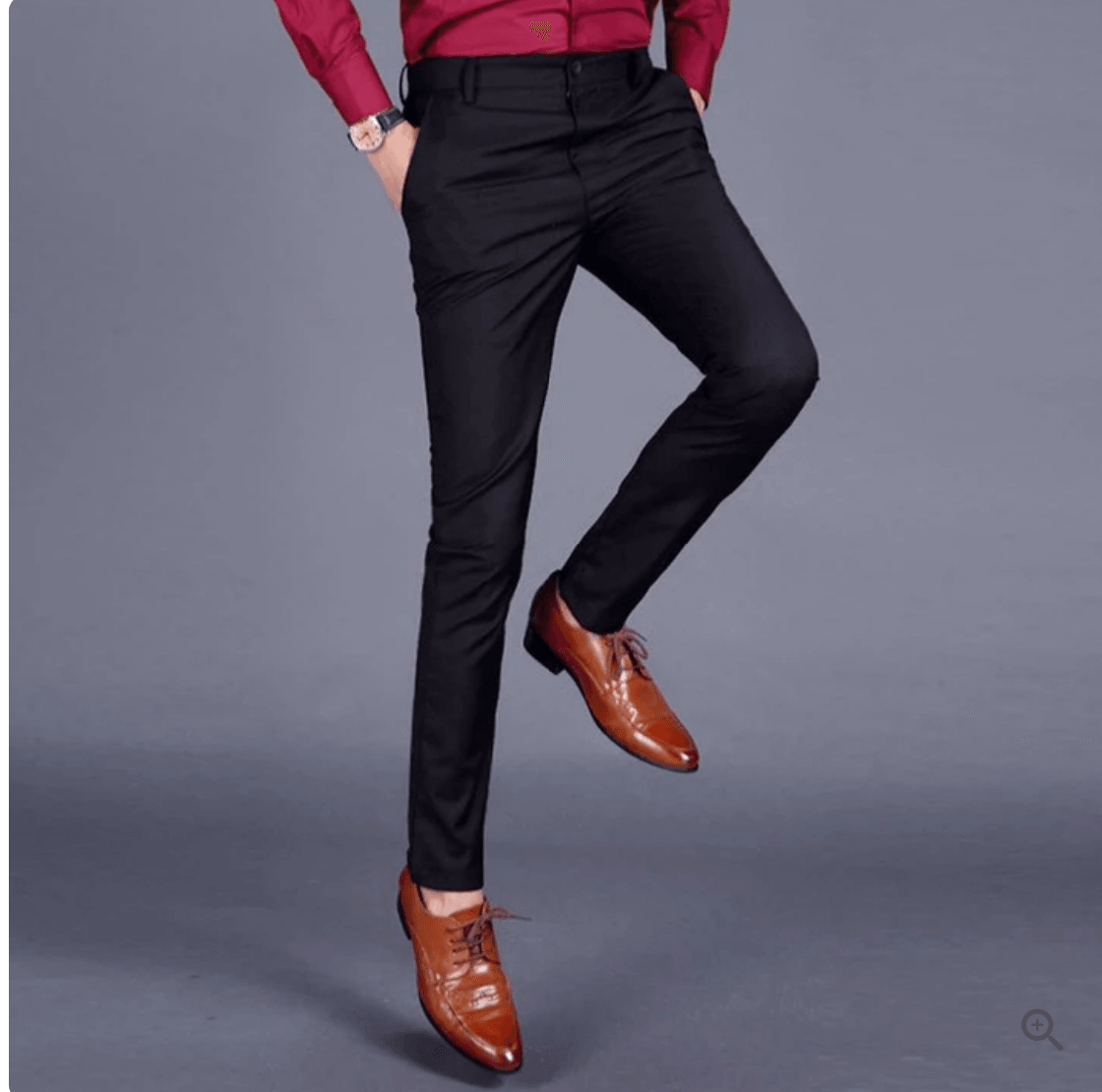 Pantalon homme ajusté extensible, taille mi-haute, du 29 au 42