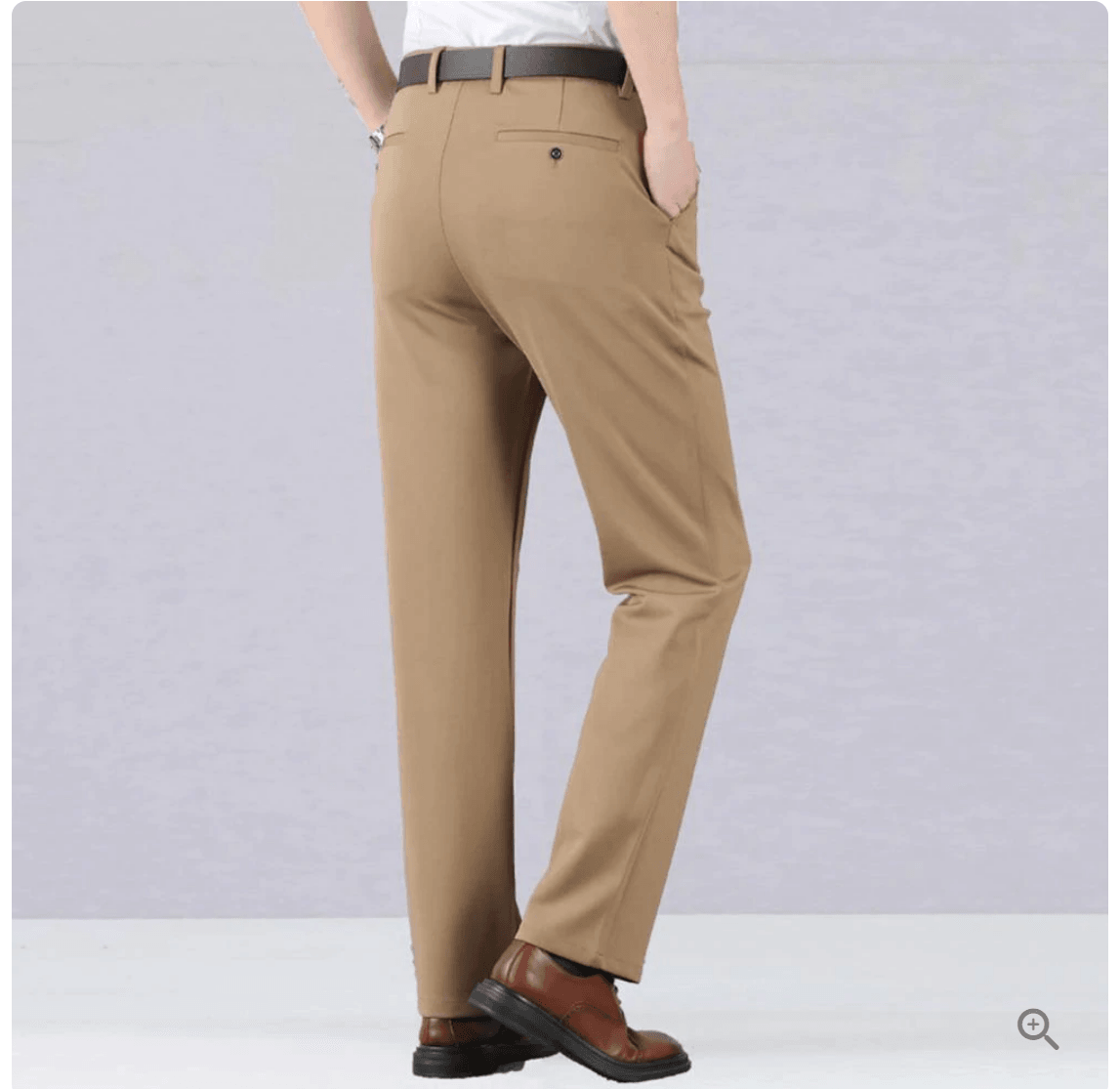 Pantalon homme ajusté extensible, taille mi-haute, du 29 au 42