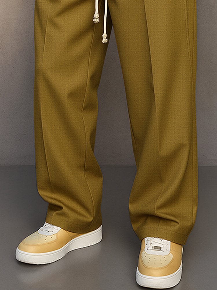 Pantalon large homme à taille élastique et cordon, six coloris